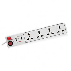 Deals, Discounts & Offers on Electronics - ANCHOR by Panasonic 22783 6A Spike Guard with 4 Universal Socket, 2.1A USB, 2 Ports, 1.5 Mtr (White)