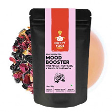 Deals, Discounts & Offers on  - Nutty Yogi Mood Booster Tea | 50g | Rose Green Tea