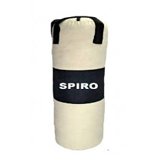 Deals, Discounts & Offers on  - Spiro,White and Black Color, UnFilled, 1.5 Feet Long, Canvas Material Punching Bag