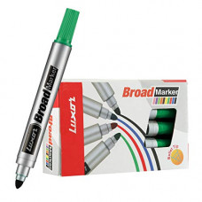 Deals, Discounts & Offers on Stationery - Luxor 971 Broad Marker - Green - Box of 10