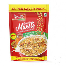 Deals, Discounts & Offers on  - Kwality Crunchy Muesli Almonds, Raisins and Honey- No Added Refined Sugar - Supersaver Pack (700G, Pack of 1)
