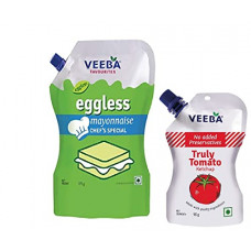 Deals, Discounts & Offers on  - Veeba Eggless Mayonnaise Chef's Special (875g) & Veeba Truly Tomato Ketchup - No Added preservatives (100g) - Pack of 2