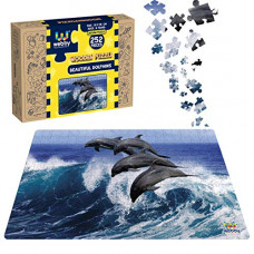 Deals, Discounts & Offers on  - Webby Beautiful Dolphins Wooden Jigsaw Puzzle, 252 Pieces- Multicolour
