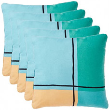 Deals, Discounts & Offers on  - Amazon Brand - Solimo Printed Microfibre Filled Cushion, Winter Mist, 12 x 12 inch (30.5 x 30.5 cm), Set of 5