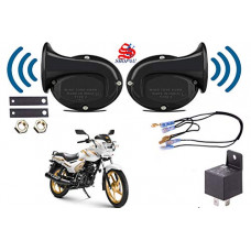 Deals, Discounts & Offers on  - SHOP4U Snail Shape windtone Horn with Relay and Wire For TVS Star City Plus (Trumpet Sound, 12V)
