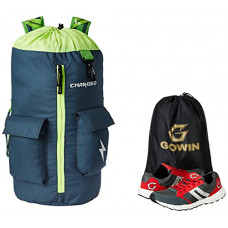 Deals, Discounts & Offers on  - Charged Sports Bag Utile Duffle Bag Blue with Gowin Sports Training Shoe Nx-2 Grey Red Size 7