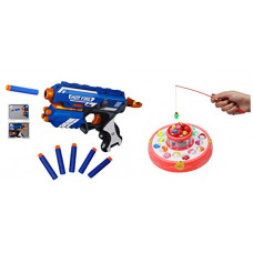 Deals, Discounts & Offers on  - Popsugar Hot Fire Blaze Storm Gun7036 & Popsugar Fishing Game Set, Pink Combo