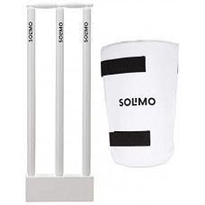 Deals, Discounts & Offers on  - Amazon Brand - Solimo Cricket Thigh Guard and Amazon Brand - Solimo Cricket Wooden Stumps Combo