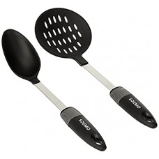 Deals, Discounts & Offers on  - Amazon Brand - Solimo Nylon Serving Spoon & Strainer, Set of 2, Black