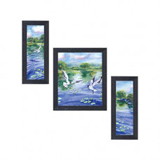 Deals, Discounts & Offers on  - Random (RP-1401) Abstract Flying Birds with Nature Paintings, Set of 3, (6