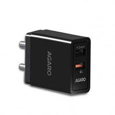 Deals, Discounts & Offers on Mobile Accessories - AGARO - 33272 5.4 Amp Dual Port Quick Wall Charger (Qualcomm Certified) For All Smartphones & Tablets