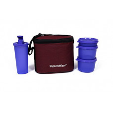 Deals, Discounts & Offers on  - Signoraware Medium Combo Executive Lunch with Bag, Deep Violet