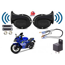 Deals, Discounts & Offers on  - SHOP4U Snail Shape windtone Horn with Relay and Wire For Suzuki Gixxer SF 250 BS6 (Trumpet Sound, 12V)