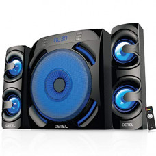 Deals, Discounts & Offers on Electronics - Detel Bluetooth Home Theatre Speaker (Black, 2.1 Channel) (Roar)