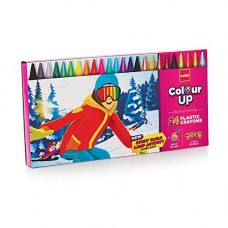 Deals, Discounts & Offers on  - Cello ColourUp Plastic Crayons - Pack of 24 bright shades | Non-Toxic | Attractive adventure themed pack, ideal