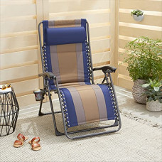 Deals, Discounts & Offers on Furniture - AmazonBasics Padded Zero Gravity Chair- (Blue, Iron)