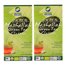 Deals, Discounts & Offers on  - Organic Wellness Real Mashallah Green Tea Classic, 25 Tea Bags, Set of 2
