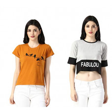 Deals, Discounts & Offers on Laptops - [Size L] DHRUVI TRENDZ Women Printed Top with Half Sleeves for Office Wear, Casual Wear, Under 399 Top