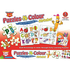 Deals, Discounts & Offers on  - Educational Birds Puzzle-N-Colour 2 in 1,Reusable Fun Activity