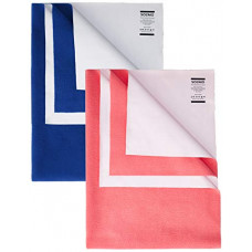 Deals, Discounts & Offers on Baby Care - Amazon Brand - Solimo Baby Water Resistant Dry Sheet Small 70cm x 50cm Royal Blue and Dark Pink
