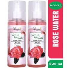 Deals, Discounts & Offers on Beauty Care - Luster Rose Petals Pure & Natural Rose Water | Soothing Facial Mist | Toner For Face | For Women & Men | All Skin Types | Paraben & Sulfate Free - 225ml (Pack of 2)