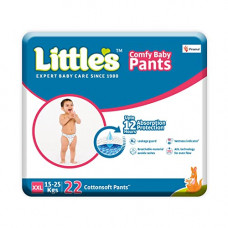 Deals and Offers on Baby Care - Little's Baby Pants Diapers Extra Extra Large (XXL), 15-25 kg, 22 Units x Pack of 1, White Deals, Discounts & Offers on Baby Care - Little's Baby Pants Diapers Extra Extra Large (XXL), 15-25 kg, 22 Units x Pack of 1, White