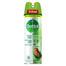 Deals, Discounts & Offers on  - Dettol Disinfectant Spray Sanitizer For Germ Protection on Hard & Soft Surfaces, Original Pine, 225ml