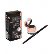 Deals, Discounts & Offers on Beauty Care - Swiss Beauty Eyebrow & gel Eyeliner 2 In 1, Eye MakeUp, Black-01, 7g