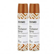 Deals and Offers on  - Amazon Brand - Solimo Home Air Freshener Spray, 300 ml - Earthy Sandalwood (Pack of 2) Deals, Discounts & Offers on  - Amazon Brand - Solimo Home Air Freshener Spray, 300 ml - Earthy Sandalwood (Pack of 2)