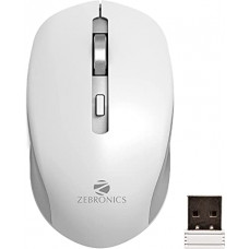 Deals, Discounts & Offers on  - (Renewed) Zebronics Zeb-Jaguar Wireless Mouse, 2.4GHz with USB Nano Receiver, High Precision Optical Tracking, 4 Buttons, Plug & Play, Ambidextrous,
