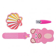 Deals, Discounts & Offers on Beauty Care - Amazon Brand - Solimo Manicure and Pedicure Kit with Three Nail Files and Nail Clipper, Pink, Pack of 4