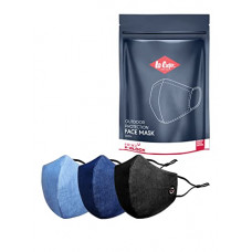 Deals, Discounts & Offers on  - Lee Cooper Lightweight Multi-Layer Printed Design Face Mask (Pack of 3)