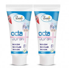 Deals, Discounts & Offers on Beauty Care - Luster Octa Wash Scrub Mask (3 in 1) - Instant Facial | Made With Natural Ingredients | Perfectly Clean & Unclog Pores | Men & Women Scrub Mask (Paraben & Sulfate Free) Pack of 2-60 ml each