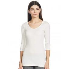 Deals, Discounts & Offers on Laptops - [Size S, L] Jockey Women's Snug Fit Low-Neck Thermal 3 Quarter Sleeved Top