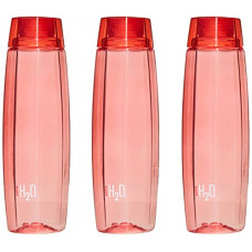 Deals, Discounts & Offers on  - Cello Octa Premium Edition Safe Plastic Water Bottle, 1 Litre, Set of 3, Red