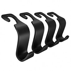 Deals, Discounts & Offers on  - XML Car Organizer Plastic Hook Hanger (Black- Pack of 4)