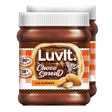 Deals, Discounts & Offers on  - LuvIt Choco Spread with Almond | Smooth & Delicious | 90% More Protein | Best For Chocolate Bread, Cakes, Shakes, Dosa, Roti | Pack of 2 - 310g Each