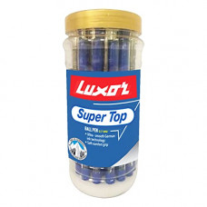 Deals, Discounts & Offers on Stationery - Luxor : Supertop Ball Pen Pack of 25 with Jar