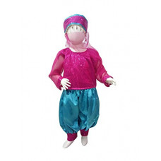 Deals, Discounts & Offers on  - BookMyCostume Arabian Girl Pink & Blue Belly Dance Western Dance Performance Costume