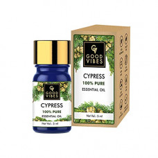 Deals and Offers on  - Good Vibes 100% Pure Cypress Essential Oil - 5 ml - Unclogs Pores, Reduces Hairfall, Heals Scars and Blemishes - Cruelty Free Deals, Discounts & Offers on  - Good Vibes 100% Pure Cypress Essential Oil - 5 ml - Unclogs Pores, Reduces Hairfall, Heals Scars and Blemishes - Cruelty Free
