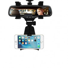 Deals, Discounts & Offers on Mobile Accessories - Drumstone Universal 360 Degree Rotation Car Rearview Mirror Mount Holder Stand Cradle For All Mobile Cell Phone