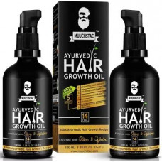 Deals, Discounts & Offers on Beauty Care - Muuchstac Ayurvedic Hair Growth Oil - Controls hairfall and helps growing new hair - Pack of 2 (2x100ML)