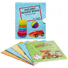 Deals, Discounts & Offers on Books & Media - Amazon Brand - Solimo Long Board Book, Set of 5 (Animals, Birds, Vehicles, General Knowledge, Nursery Rhymes)