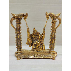 Deals, Discounts & Offers on  - GiftNagri Golden Oxidized 7 Inches Radha Krishna Jhula