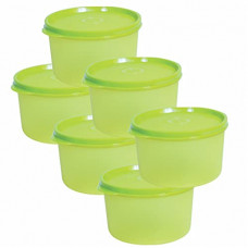 Deals, Discounts & Offers on  - Wonder Plastic Prime Super Fresh 400 Container Set, 6 Pcs Container 400 ml, Green Color, Made In India, KBS02048