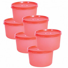 Deals, Discounts & Offers on  - Wonder Plastic Prime Super Fresh 200 Container Set, 6 Pcs Container 200 ml, Red Color, Made In India, KBS01991