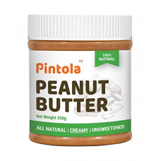 Deals, Discounts & Offers on  - Pintola All Natural Peanut Butter (Creamy) (350g (Pack of 1)) | Unsweetened | 30g Protein | Non GMO | Gluten Free | Cholesterol Free