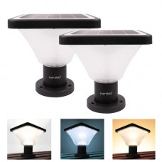 Deals, Discounts & Offers on Outdoor Living  - Hardoll 15W Solar Pillar Lights For Outdoor Home Garden Waterproof Wall Gate Post Lamp(Square Shape-Pack of 2)