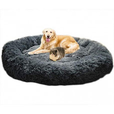 Deals, Discounts & Offers on  - Fluffy's Luxurious Deluxe Soft Dog Bed Washable Sofa Round Cushion (Small, Black)