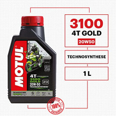 Deals, Discounts & Offers on Lubricants & Oils - Motul 3100 4T Gold 20W50 API SM Technosynthese High Performance Semi Synthetic Engine Oil